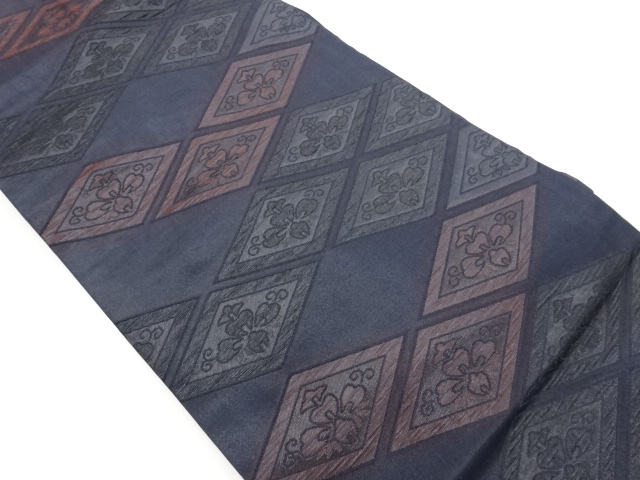 JAPANESE NAGOYA OBI / WOVEN ABSTRACT FLOWER